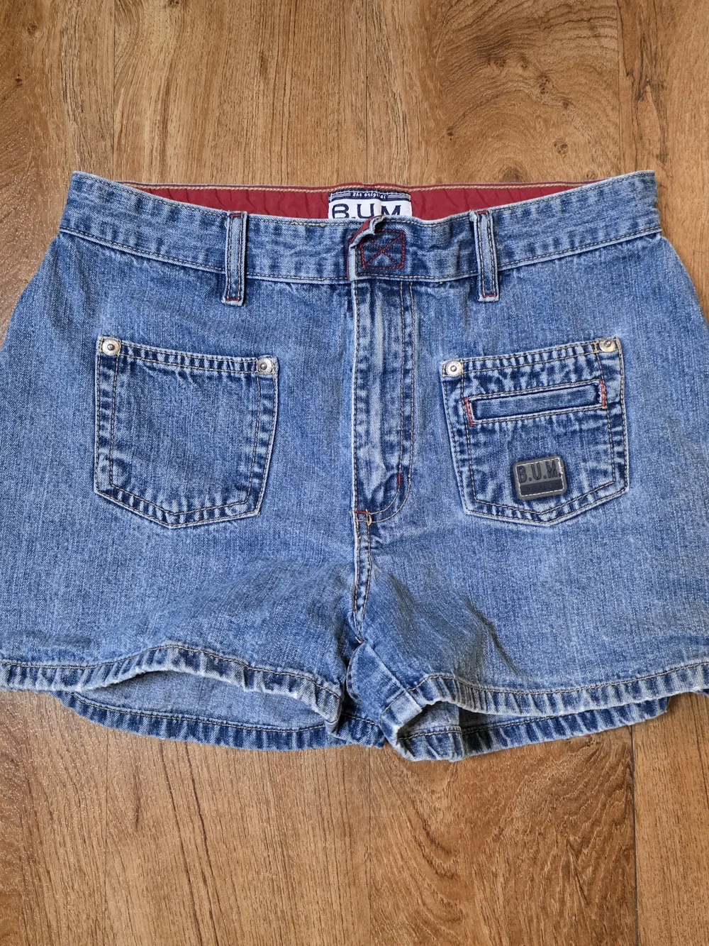 90s Y2K BUM Equipement High Rise Blue Denim Shorts